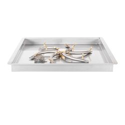Triple S Stainless Steel Bullet Burner w/ Square Drop-In Pan