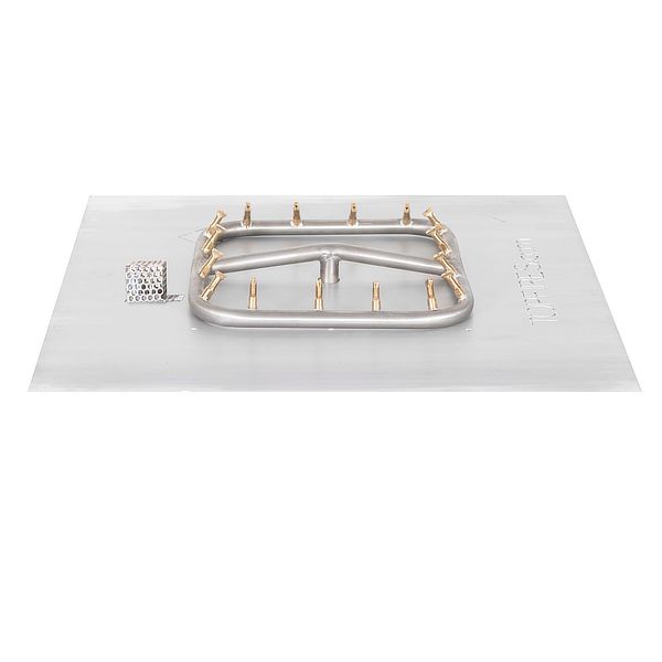 Square Stainless Steel Bullet Burner with Square Flat Pan