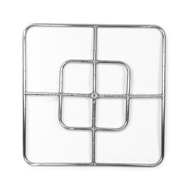 Square Gas Fire Pit Burner with Match Lit Ignition - 24"x24"