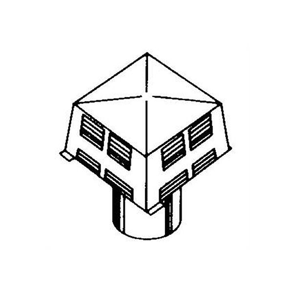 Superior Square Hi-Temp Large Pyramid Top with Slip Sect.