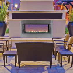 Superior VRE4543 Linear See-Through Outdoor Gas Fireplace