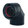 Painted Black 90 Degree Elbow Vent Pipe Elbow - 4" Dia