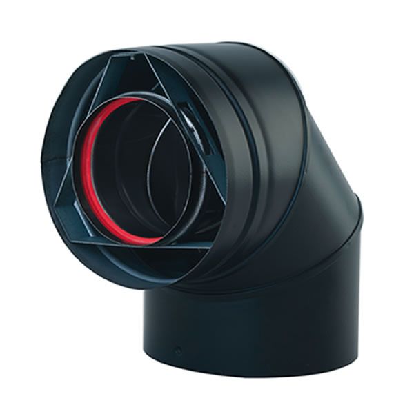 Painted Black 90 Degree Elbow Vent Pipe Elbow - 4" Dia
