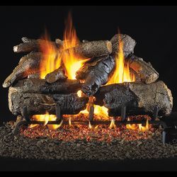 Peterson Real Fyre Charred American Oak ANSI Vented Gas Log Set