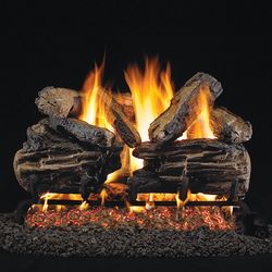 Real Fyre Charred Split Oak Outdoor Vented Gas Log Set