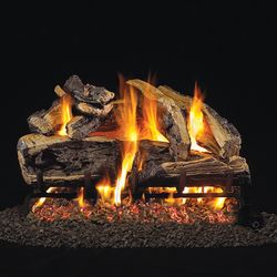 Peterson Real Fyre Charred Rugged Split Oak ANSI Vented Gas Log Set