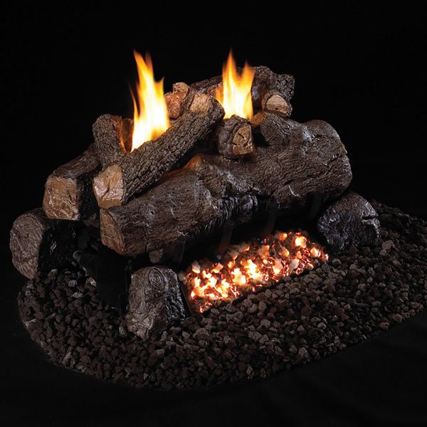 Peterson Real Fyre Evening Fyre See Through Ventless Gas Log Set
