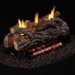 Peterson Real Fyre Golden Oak Designer 24" See-Through Ventless Gas Log Set