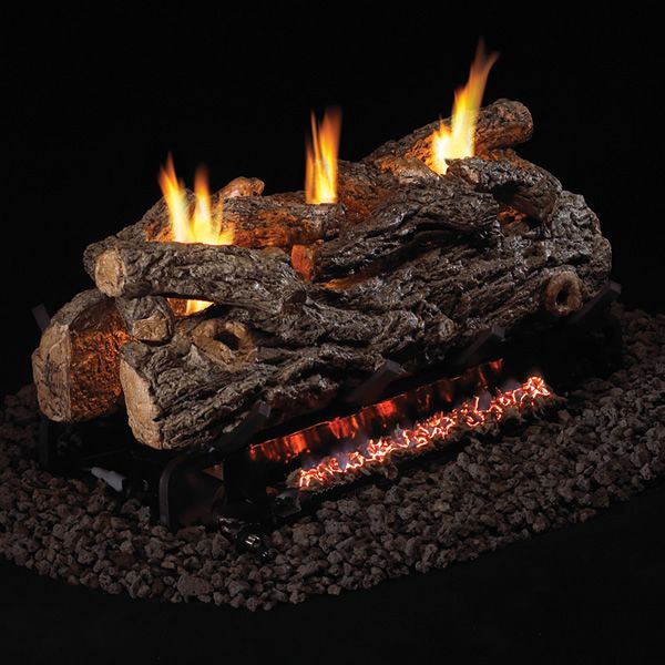 Peterson Real Fyre Golden Oak Designer See Through Ventless Gas Log Set
