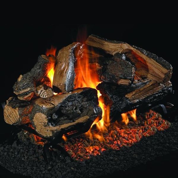 Peterson Real Fyre Rugged Split Oak Designer See Through Vented Gas Log Set