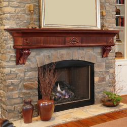 Pearl Devonshire Cherry Fireplace Mantel Shelf