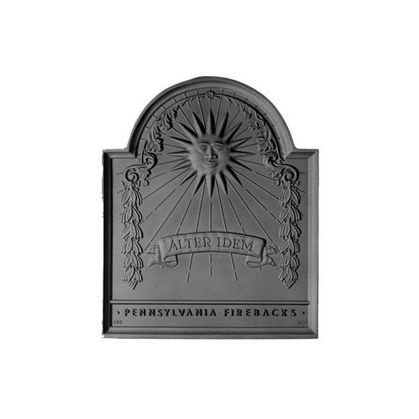 Pennsylvania Firebacks Franklin Sun Cast Iron Fireback