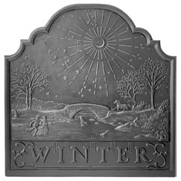 Pennsylvania Firebacks Winter Cast Iron Fireback