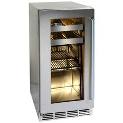 Perlick Stainless Steel Outdoor Beverage Center with Glass Door - 15"