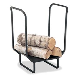 18" Wide Indoor Firewood Rack - Matte Black