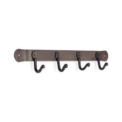 Black Iron Fireplace Tool Hooks - Four Hooks