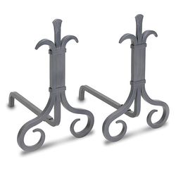 Pilgrim Grand Forge Andirons - Natural Iron