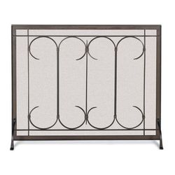 Pilgrim Iron Gate Fireplace Screen - Burnished Black