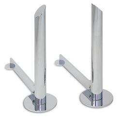 Pilgrim Modern Tower Andirons - Polished Nickel