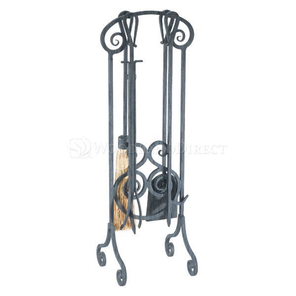Pilgrim Napa Forge 4 Piece Antique Scroll Tool Set - Brushed Pewter
