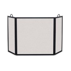 Pilgrim Rectangular 3 Panel Fireplace Screen - Black - 46x26