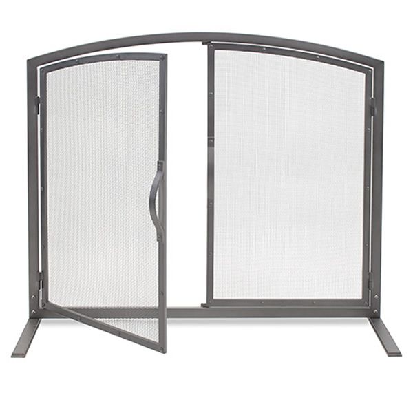 Shadow Iron Fireplace Screen with Doors