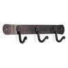 Pilgrim Vintage Iron Triple Fireplace Tool Hooks
