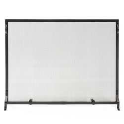 Plain Flat Fireplace Screen -  44" x 33"