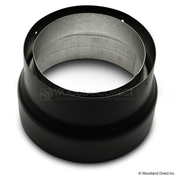 6"-7" Diameter Champion Premium Double-Wall Black Stove Pipe Increaser
