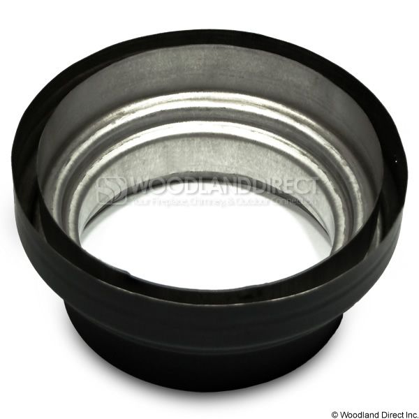 7"-6" Diameter Champion Premium Double-Wall Black Stove Pipe Reducer