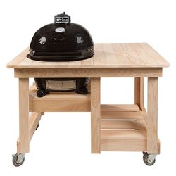 Primo Countertop Cypress Table for Oval XL Kamado BBQ Grill