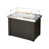 Providence Crystal Gas Fire Table - Stainless Steel