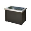 Providence Crystal Gas Fire Table - Stainless Steel