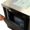 Providence Crystal Gas Fire Table - Stainless Steel