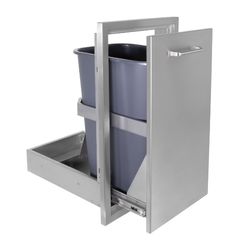 Wildfire Outdoor Pull Out Trash Drawer 14"x26" - Stainless Steel