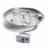 Round Bowl Pan Gas Fire Pit System with Manual Ignition - 19"