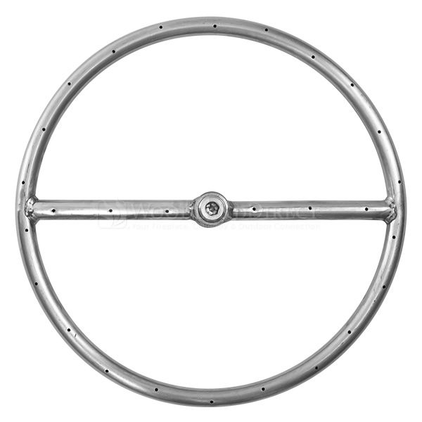 Round Gas Fire Pit Burner with Match Lit Ignition - 12"