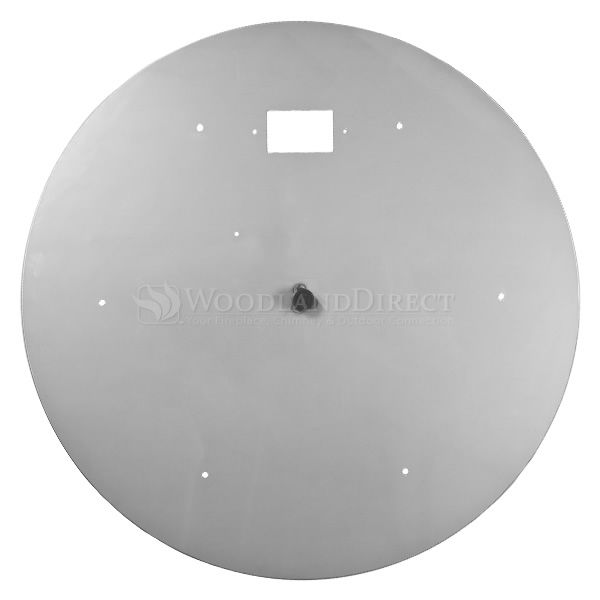 Round Flat Stainless Steel Fire Pit Burner Pan - 24"