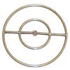 Round High-Capacity Gas Fire Pit Burner w/Match Lit Ignition - 24"