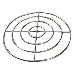 fire pit grate with concentric oval rings and cross supports in remove entirely metal remove entirely or use 'surface'