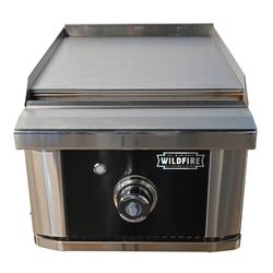 Wildfire Ranch Pro Black Stainless Steel Side Griddle - 15"