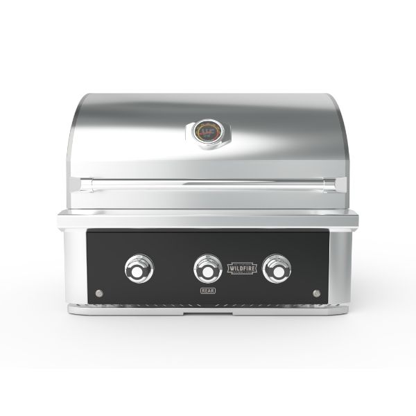 Wildfire Ranch Pro Black Stainless Steel Built-In Gas Grill - 30"