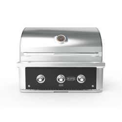 Wildfire Ranch Pro Black Stainless Steel Cart Mount Gas Grill - 30"