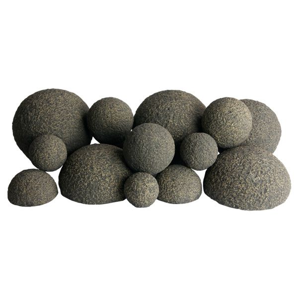 Rasmussen Alterna Vented Rustic Fireplace Mixed Ball Set