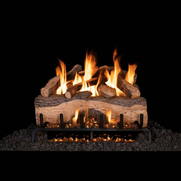 Real Fyre Mountain Crest Split Oak Vented Gas Log Set