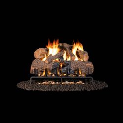 Real Fyre Charred Angel Oak Vented Gas Log Set