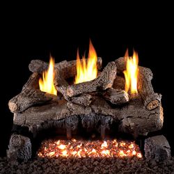 Real Fyre Evening Fyre Char See-Through Ventless Gas Log Set-16