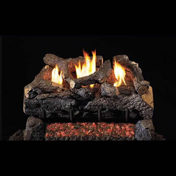 Real Fyre Evening Fyre Charred ST Ventless Gas Log Set