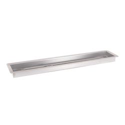 Linear Stainless Steel Burner with Drop-In Pan