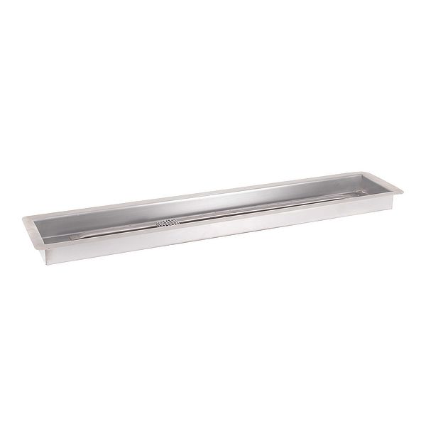 Linear Stainless Steel Burner with Drop-In Pan